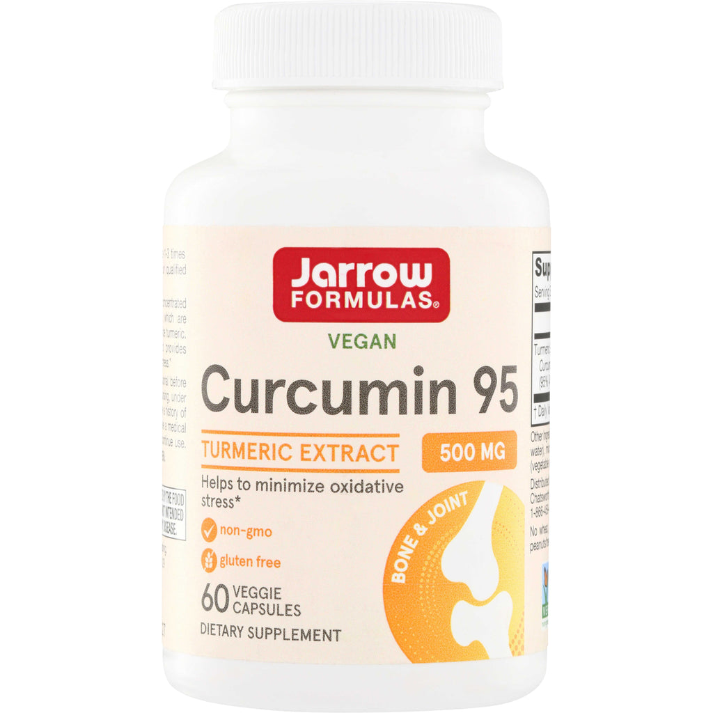 JR015 | Jarrow Formulas Curcumin 95 turmeric extract 500 mg, 60 veggie capsules - Thumbnail