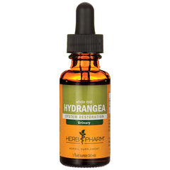 HPH141 | amber glass dropper bottle labeled HYDRANGEA System Restoration Urinary Herb Pharm 1 fluid ounce