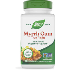NW156 | Nature's Way Myrrh Gum tree resin supplement bottle labeled 100 vegan capsules