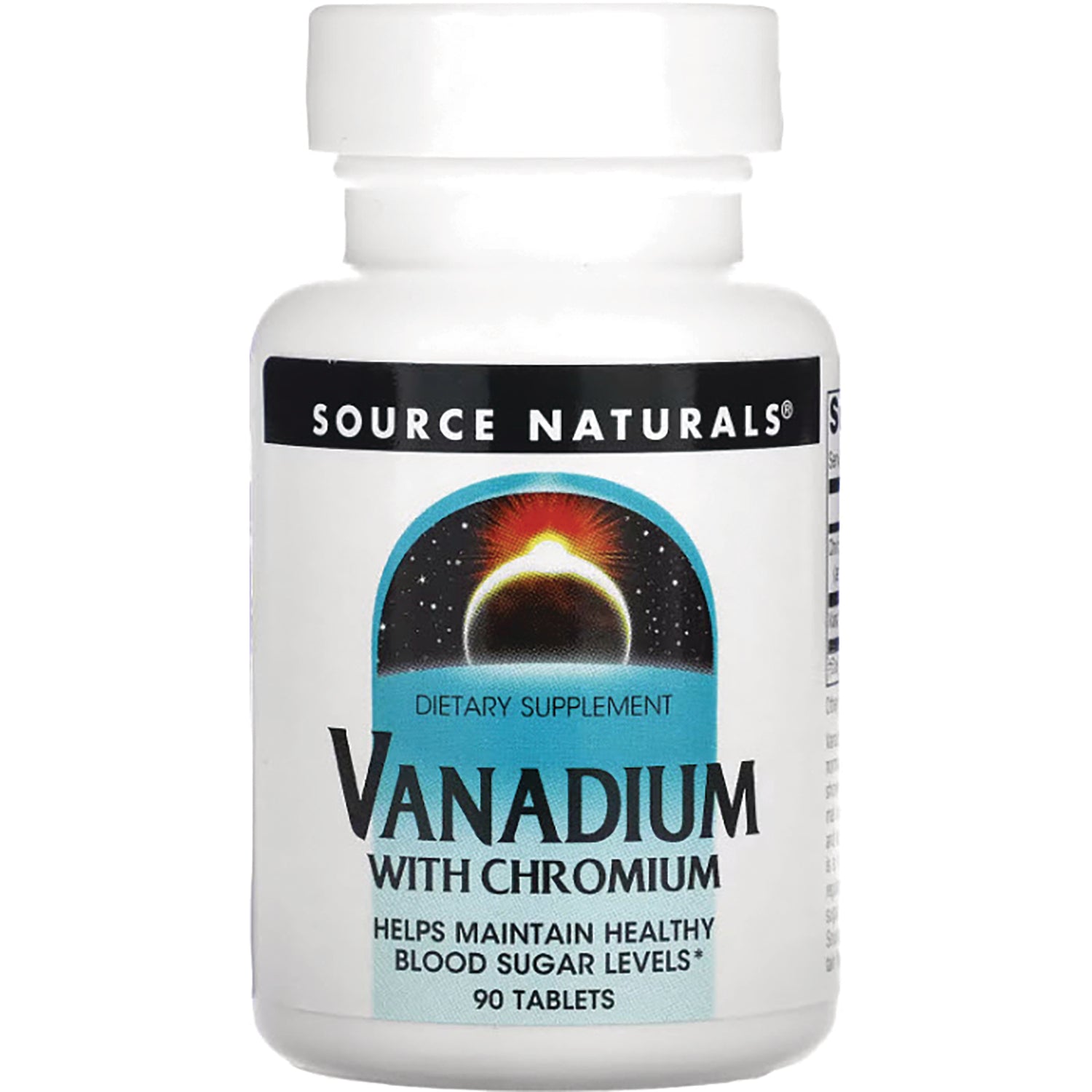 SN520 | Source Naturals Vanadium with Chromium dietary supplement, helps maintain healthy blood sugar levels, 90 tablets
