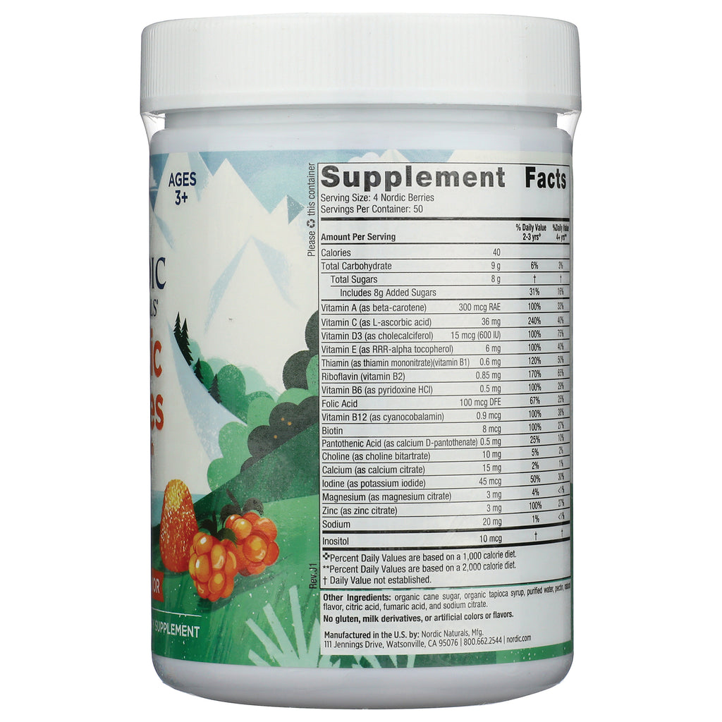 NRN067 | Supplement Facts panel and ingredient list on back of white supplement jar - Thumbnail