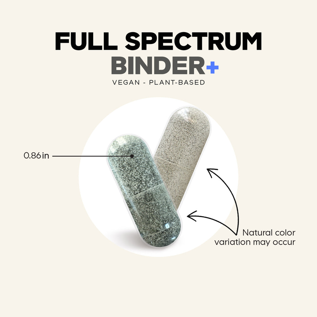 CDG049 | Vegan plant-based binder+ capsules with natural color variation and size callout - Thumbnail