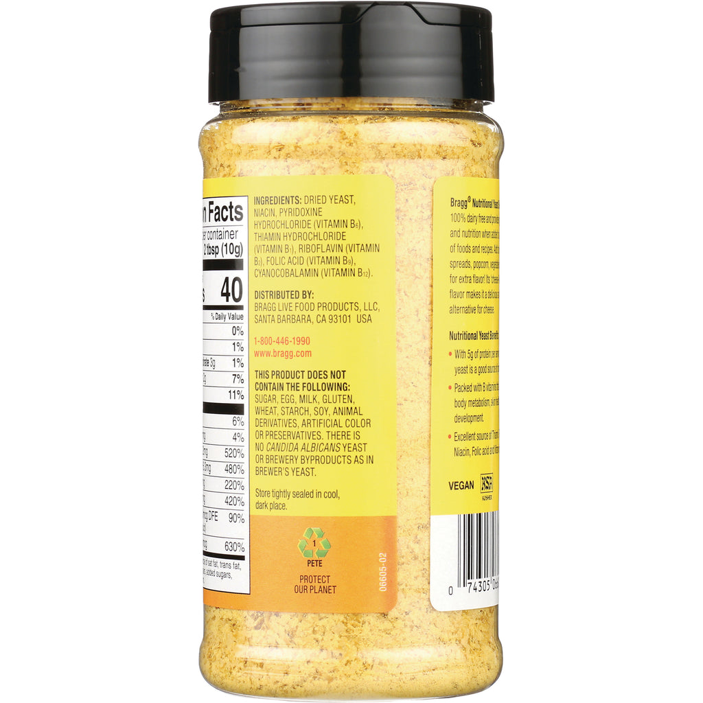 BR013 | Back label of yellow seasoning jar showing nutrition facts, ingredients, vegan claim and barcode - Thumbnail
