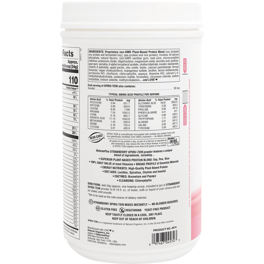 NTP089 | Back label of white supplement tub showing nutrition facts, ingredients, directions and barcode - Thumbnail