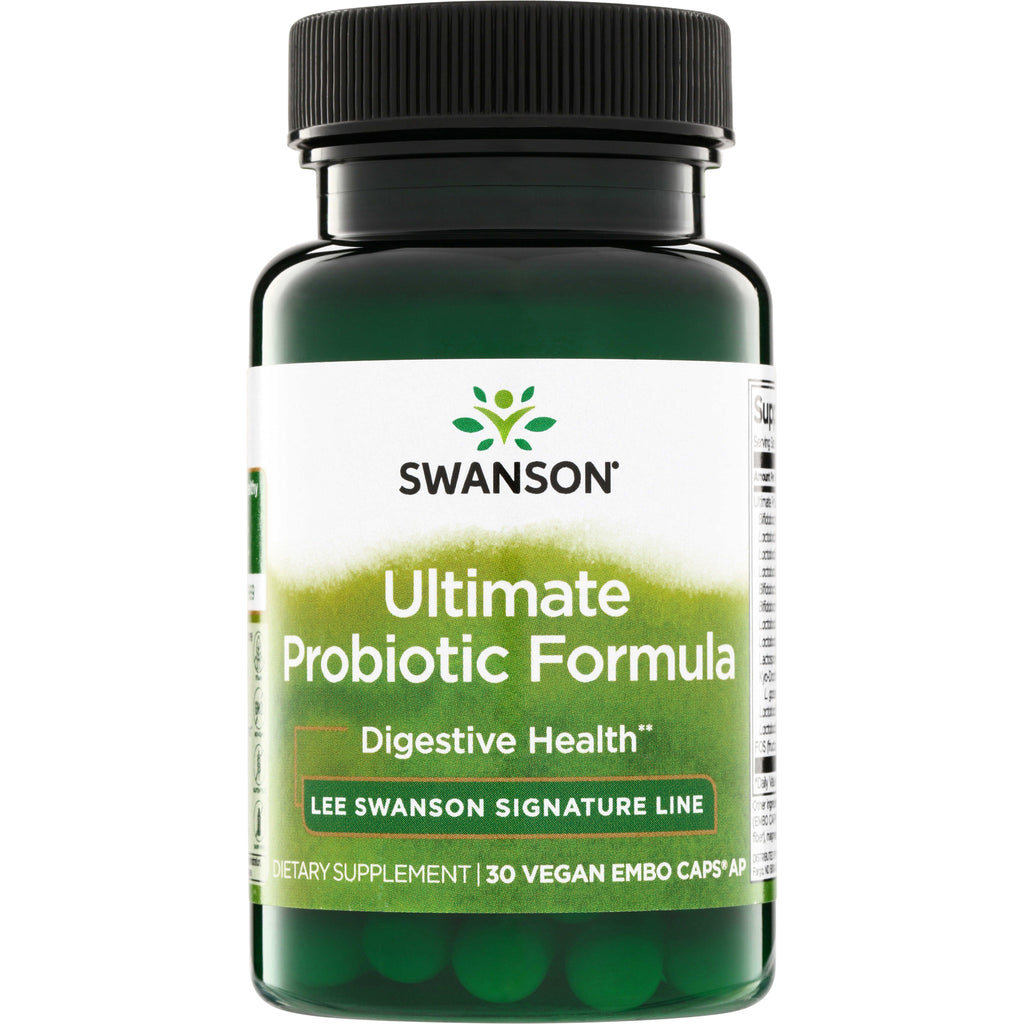 SWL024 | Swanson Ultimate Probiotic Formula bottle labeled "Digestive Health" 30 vegan capsules - Thumbnail