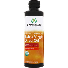 SWF006 | Swanson Certified Organic Extra Virgin Olive Oil, Cold Pressed, USDA Organic, 16 fl oz bottle