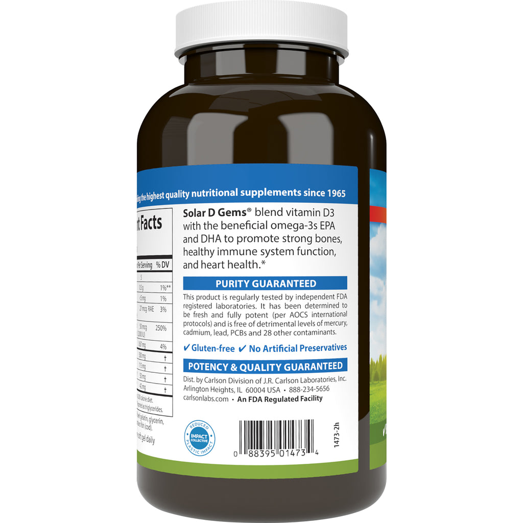 CSN180 | back label of brown supplement bottle showing purity guarantee, potency and quality claims, gluten-free note and barcode - Thumbnail