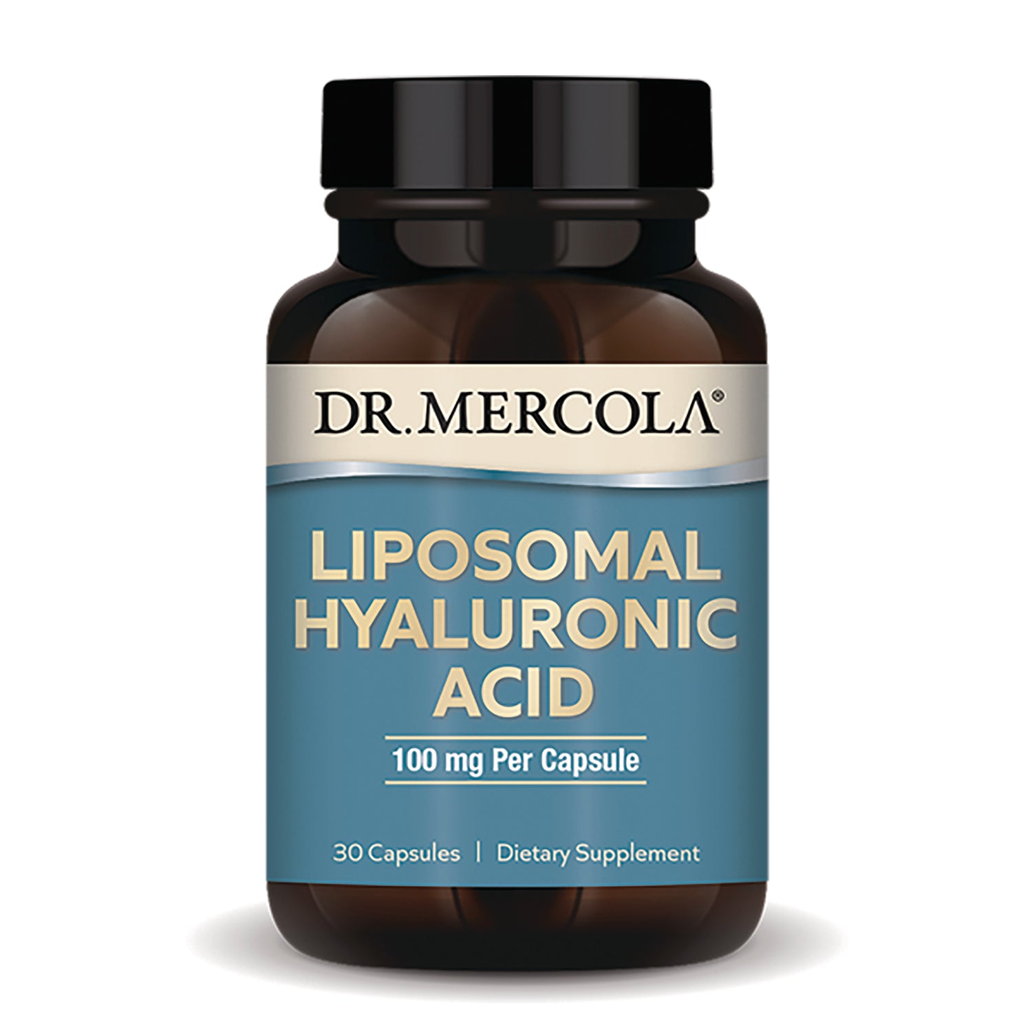 MRC117 | Dr. Mercola Liposomal Hyaluronic Acid bottle, 100 mg per capsule, 30 capsules