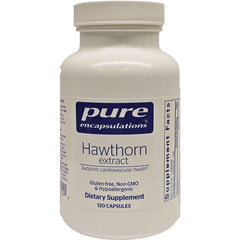 PRN134 | Pure Encapsulations Hawthorn extract dietary supplement bottle, 120 capsules, front label visible