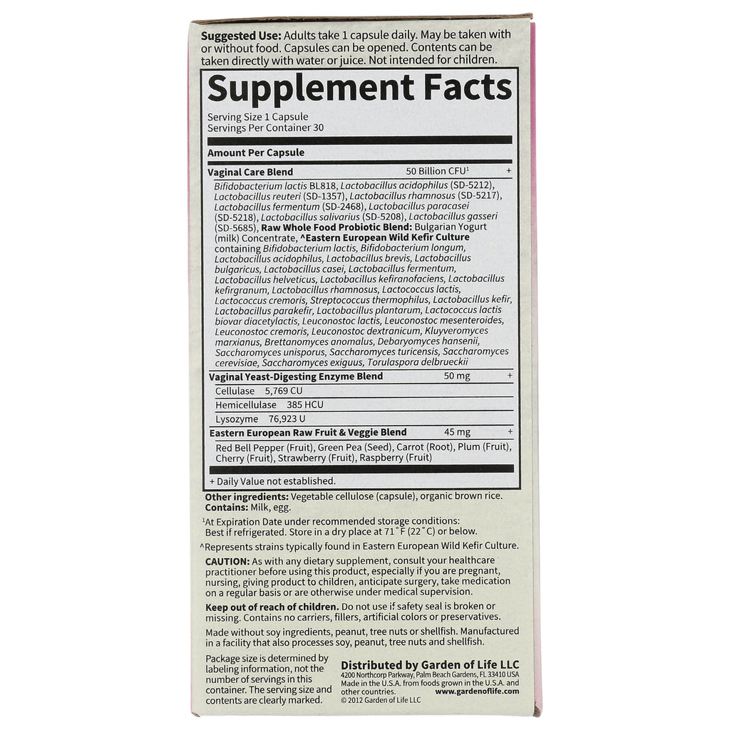 GLF154 | back panel showing Supplement Facts label with ingredient list, serving size, and usage directions - Thumbnail