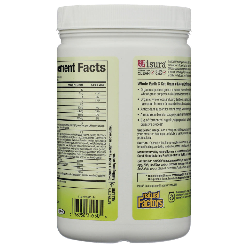 NFC201 | back of white supplement jar showing Supplement Facts panel, ingredients, barcode and Natural Factors logo - Thumbnail