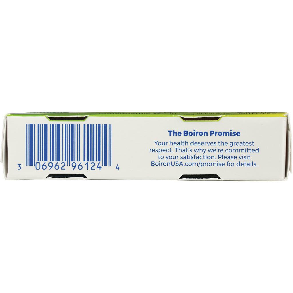 BRN100 | back of white product box showing barcode and the text The Boiron Promise and BoironUSA.com/promise - Thumbnail