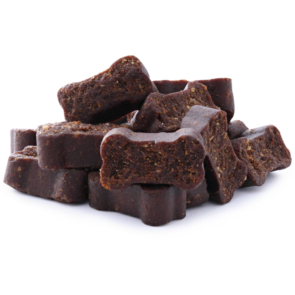 SWV014 | Stack of dark brown bone-shaped soft chews for dogs - Thumbnail