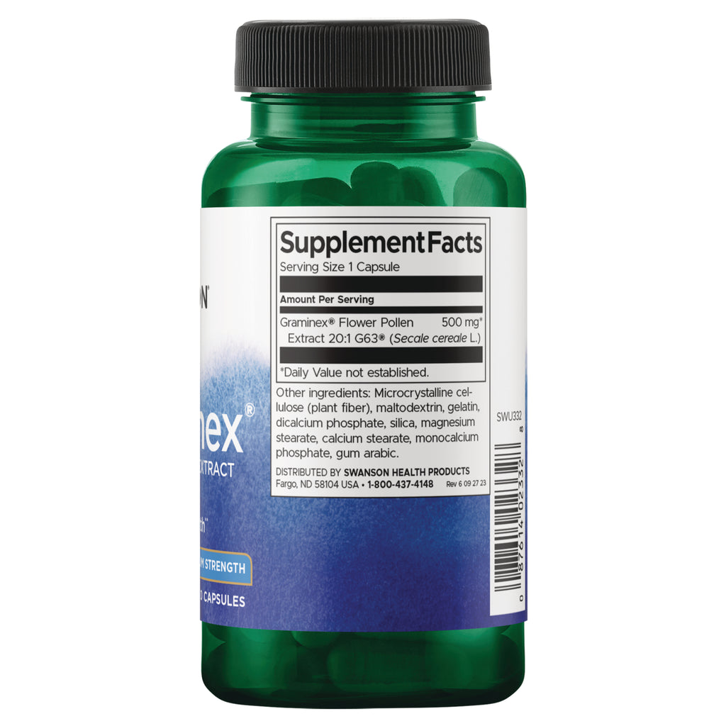 SWU332 |Back label with supplement facts and serving information - Thumbnail