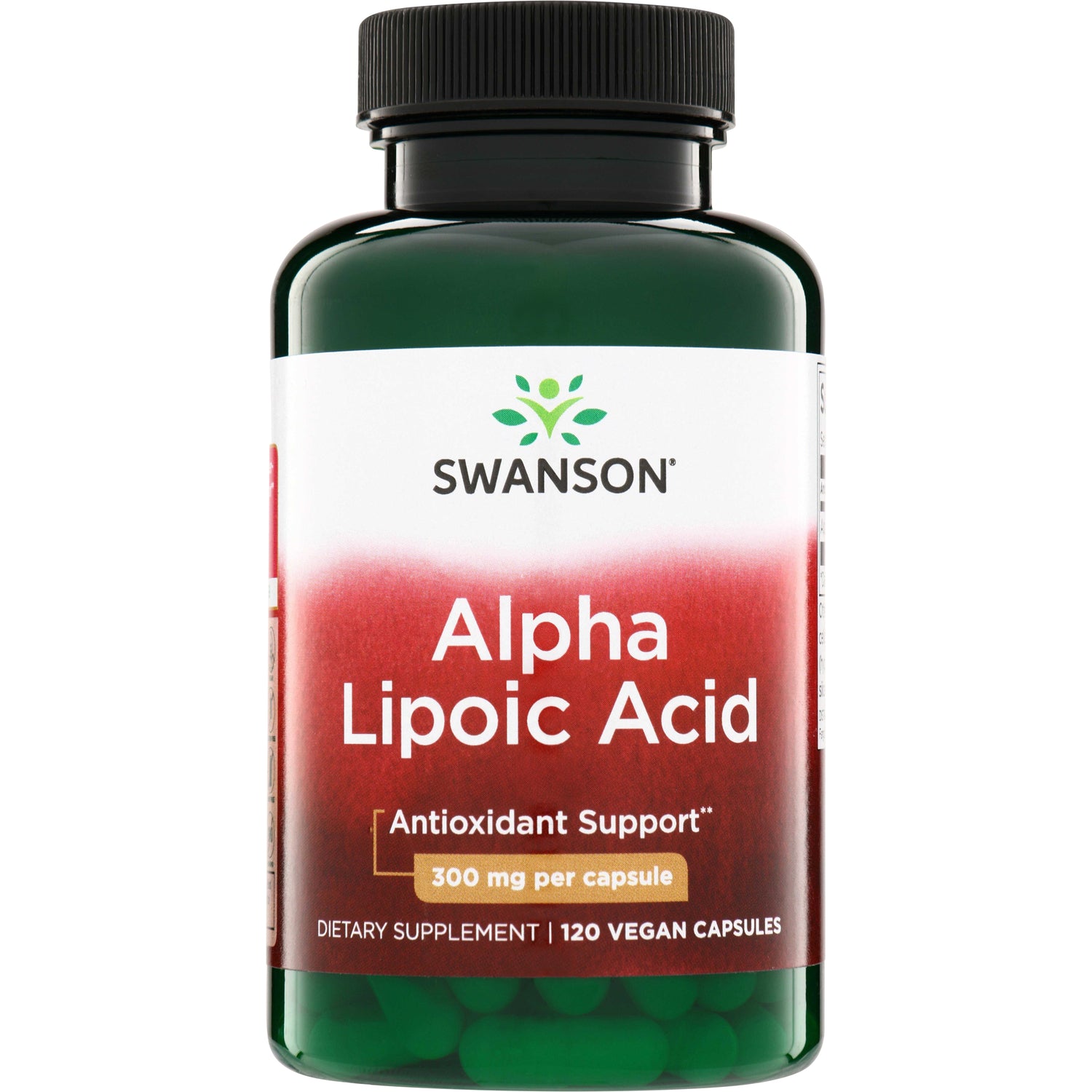 SWU190 | Swanson Alpha Lipoic Acid, Antioxidant Support, 300 mg per capsule, 120 vegan capsules