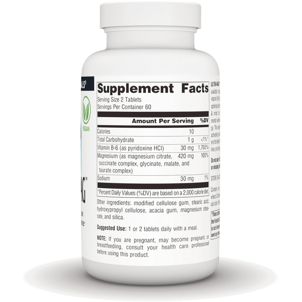 SN270 | Back label showing Supplement Facts panel, serving size 2 tablets, 60 servings per container - Thumbnail