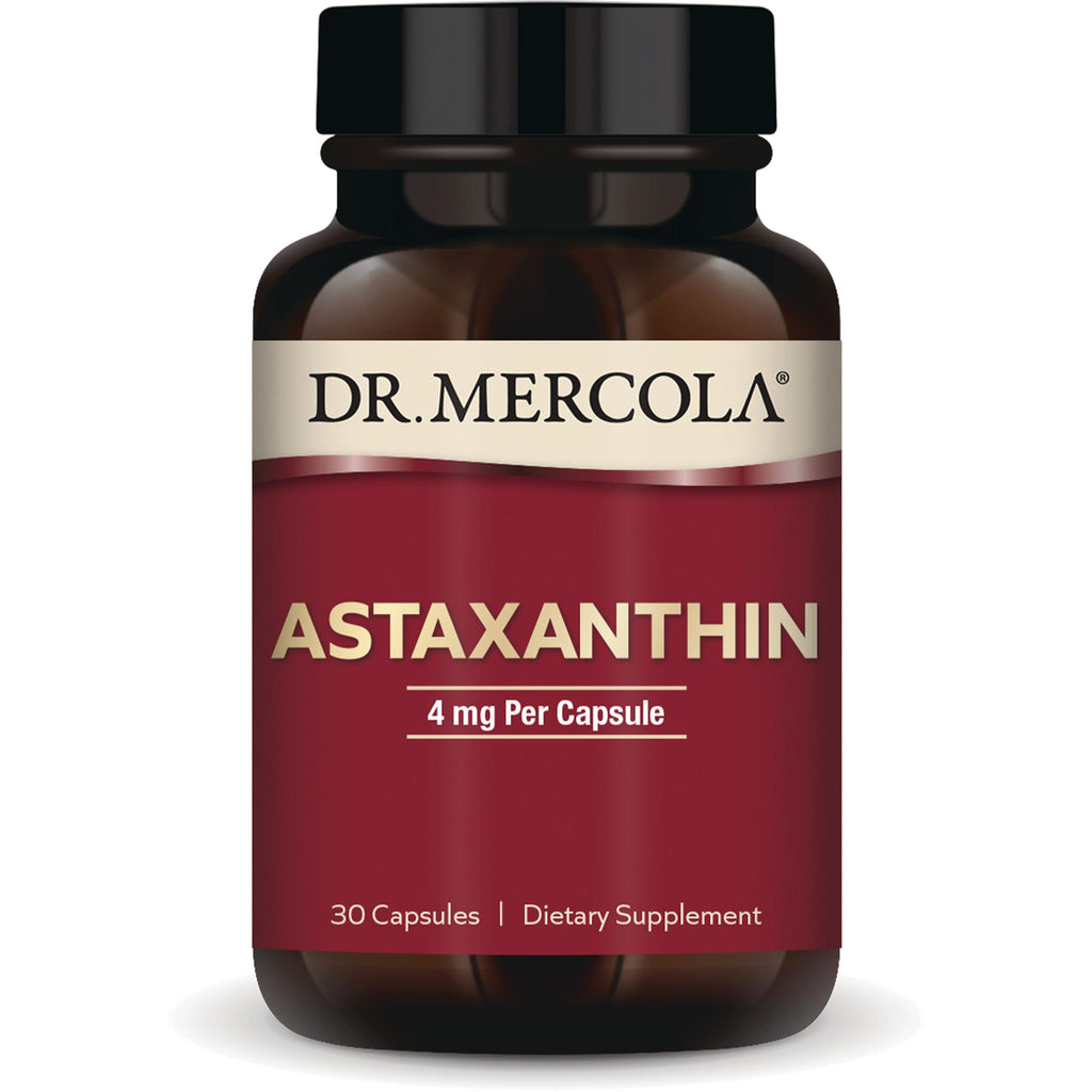 MRC107 | Dr. Mercola Astaxanthin supplement bottle, 4 mg per capsule, 30 capsules - Thumbnail