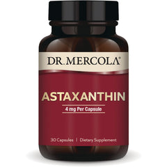 MRC107 | Dr. Mercola Astaxanthin supplement bottle, 4 mg per capsule, 30 capsules