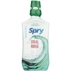 XL045 | Spry Natural Spearmint Oral Rinse, made with xylitol, 16 fl oz (473 mL)
