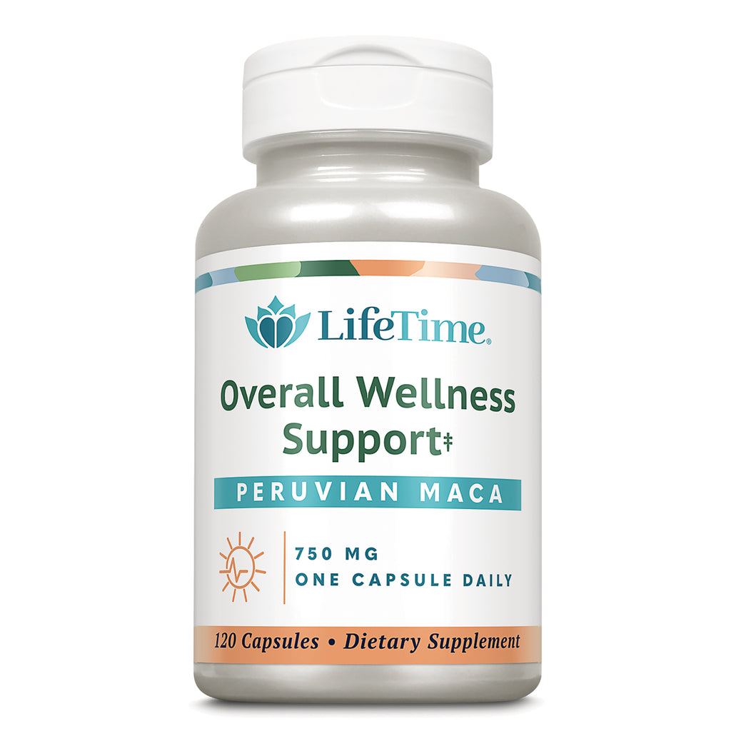 LFT068 | LifeTime Overall Wellness Support Peruvian Maca bottle labeled 750 mg, 120 capsules - Thumbnail