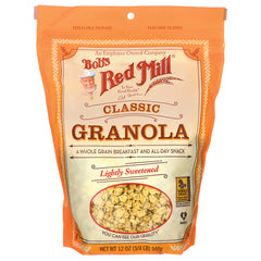 BOB076 | Bob's Red Mill Classic Granola lightly sweetened resealable pouch with window showing granola