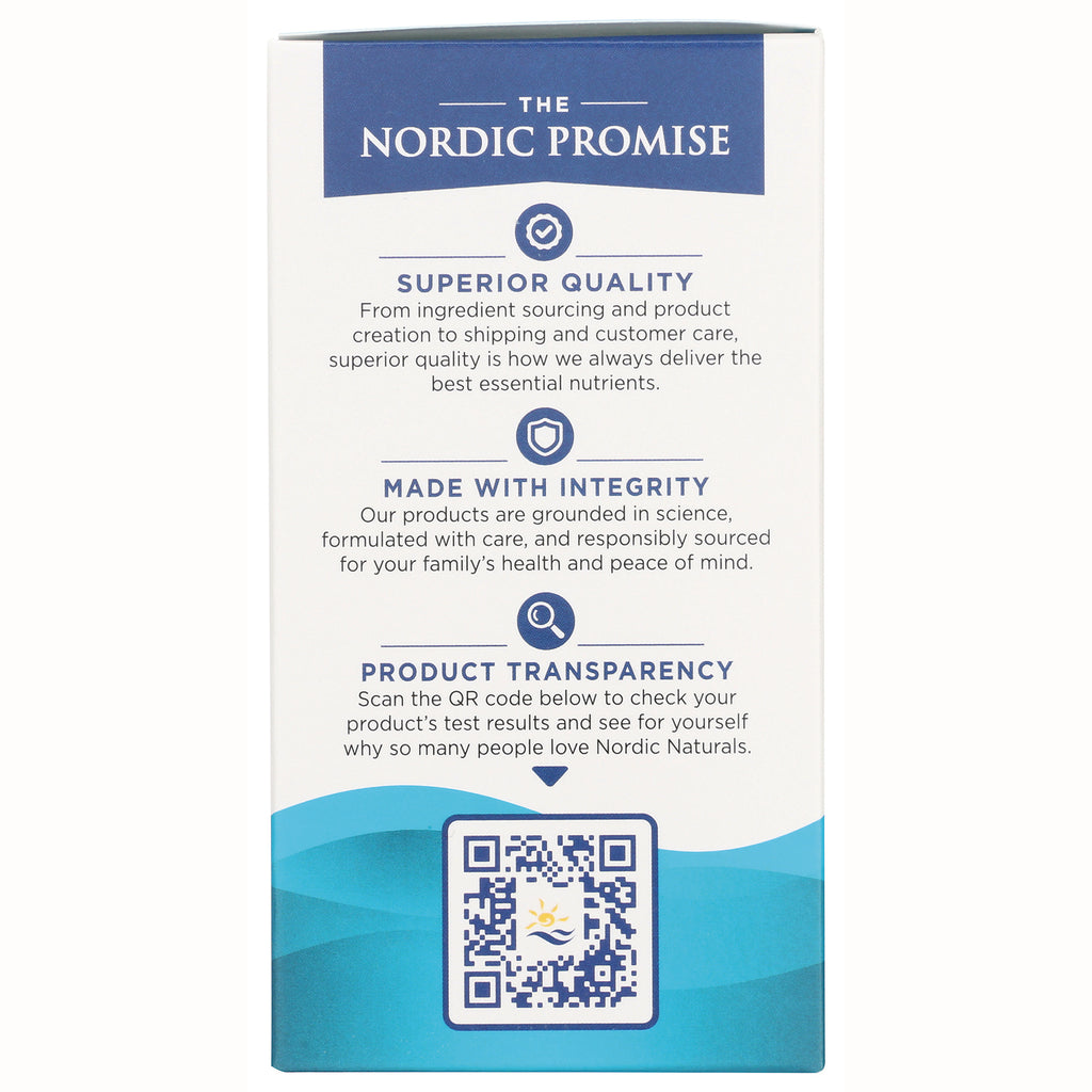 NRN040 | The Nordic Promise panel listing Superior Quality, Made with Integrity, Product Transparency and a QR code - Thumbnail