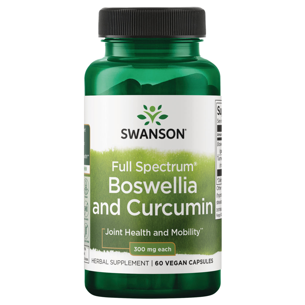 SW1320 | Swanson Full Spectrum Boswellia and Curcumin, 300 mg each, 60 capsules - Thumbnail