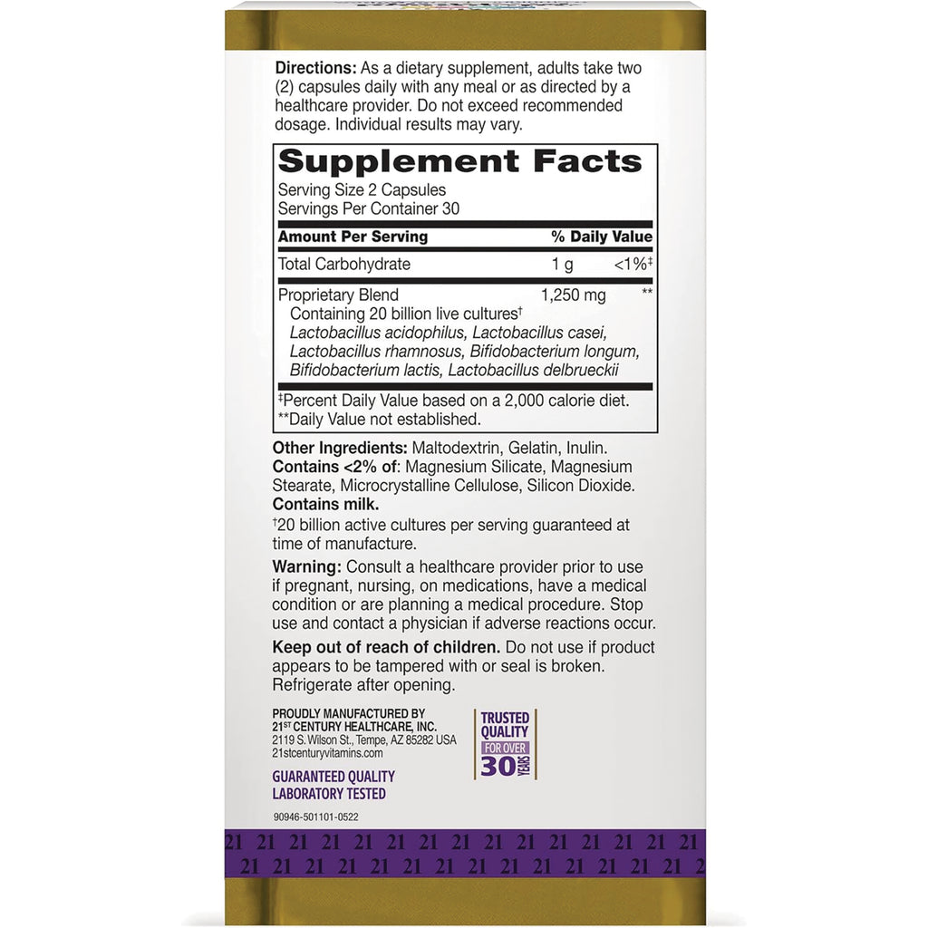 Supplement Facts label on product back showing serving size, proprietary blend, other ingredients and warnings - Thumbnail