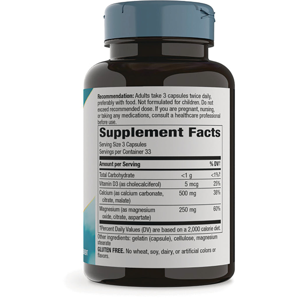 NW372 | Back of brown supplement bottle showing Supplement Facts label and dosage directions - Thumbnail