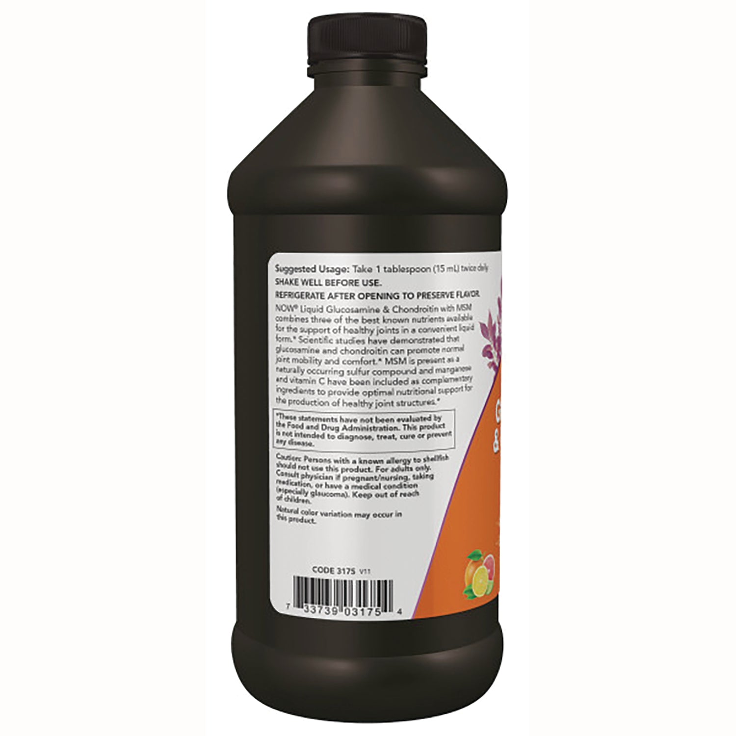 NWF061 | back label with usage instructions, warnings, and barcode