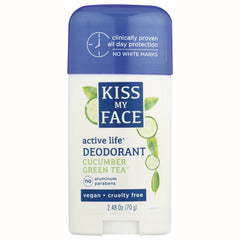 KMF124 | Kiss My Face Active Life deodorant stick cucumber green tea front label 2.48 oz vegan cruelty free