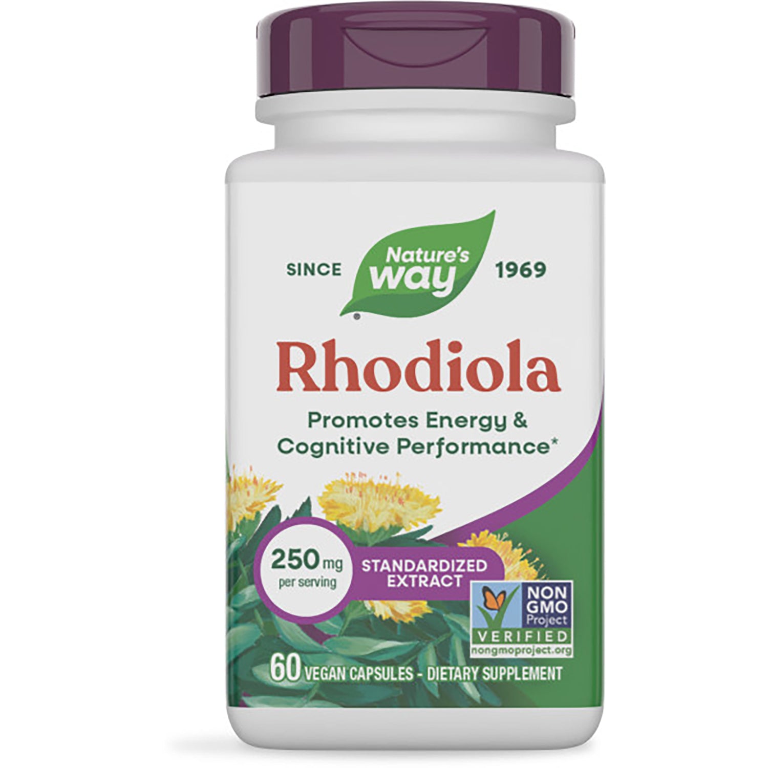 NW787 | Nature's Way Rhodiola bottle, 60 vegan capsules