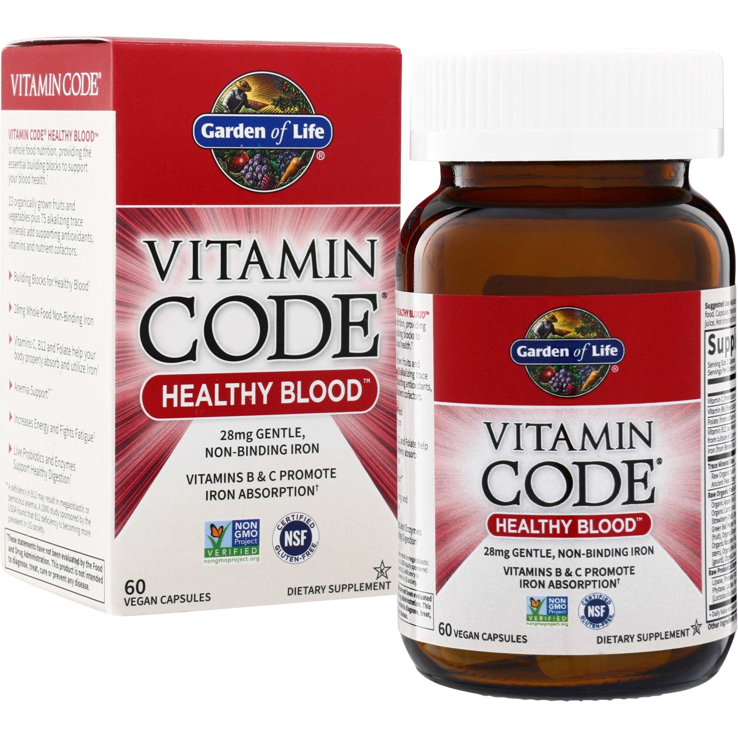 GLF149 | Garden of Life Vitamin Code Healthy Blood, 60 vegan capsules