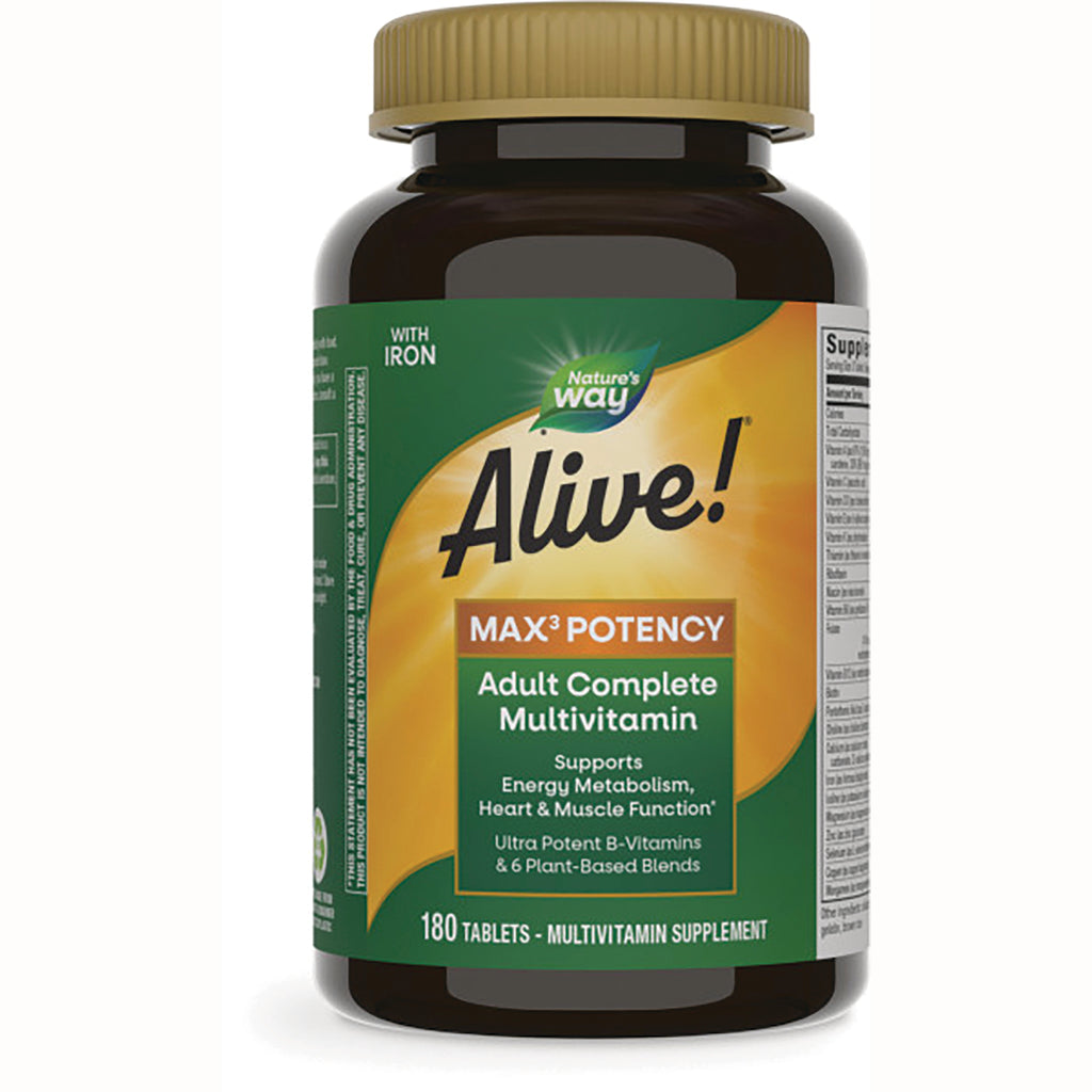 NW654 | Bottle of Alive! MAX3 Potency Adult Complete Multivitamin, 180 tablets - Thumbnail