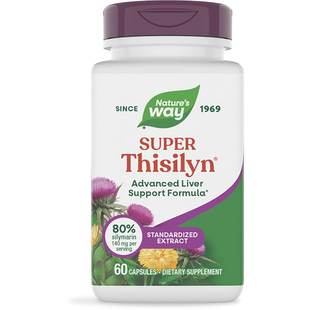 NW604 | Brown bottle labeled Nature's Way Super Thisilyn, advanced liver support formula, 60 capsules - Thumbnail