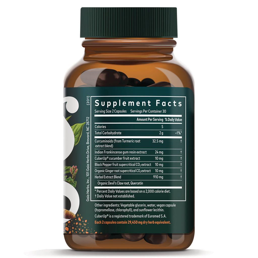 GH153 | brown supplement bottle back showing Supplement Facts label and visible capsules inside - Thumbnail