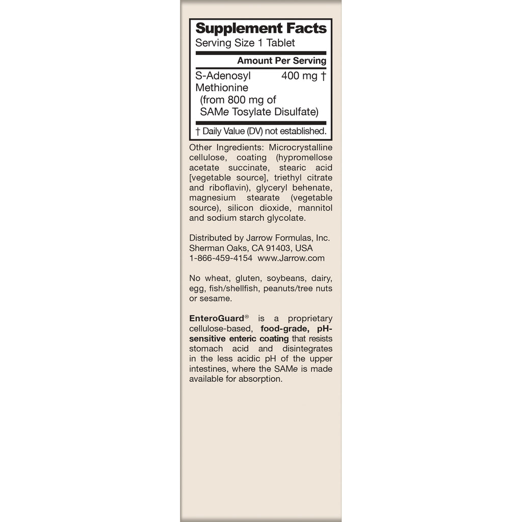 JR041 | back panel showing Supplement Facts, ingredient list, distributor contact and EnteroGuard coating description - Thumbnail