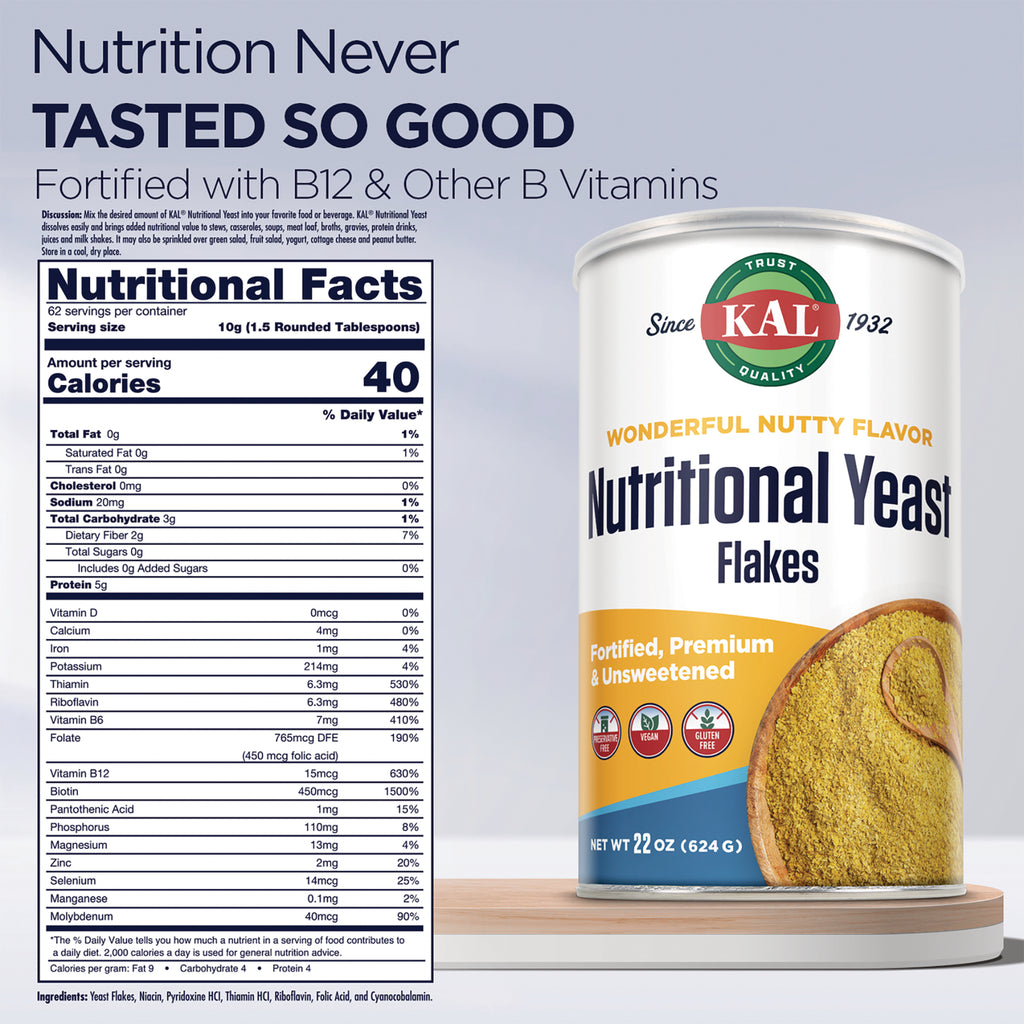 KL485 | back label showing Nutritional Facts panel, ingredient list, and serving size beside product can - Thumbnail