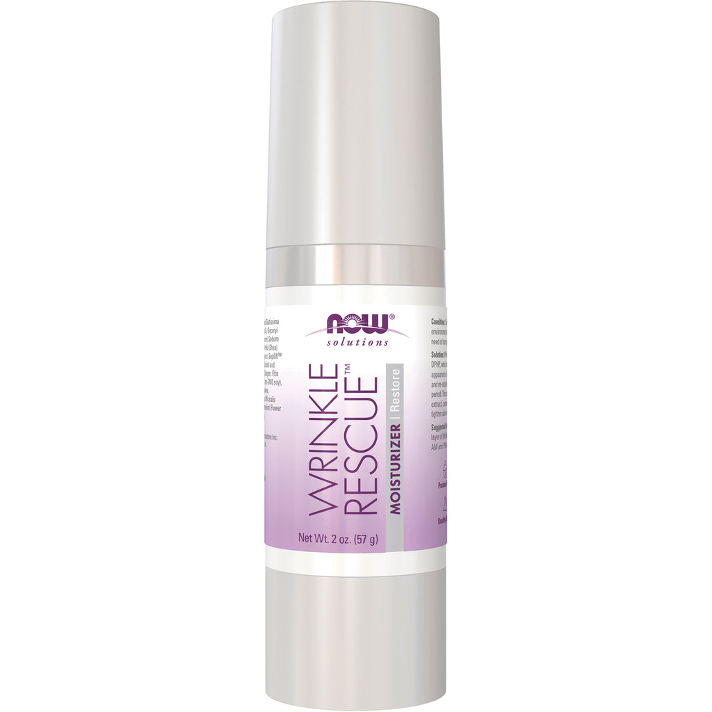 NWF517 | NOW Solutions Wrinkle Rescue moisturizer in white and silver pump bottle with purple label - Thumbnail