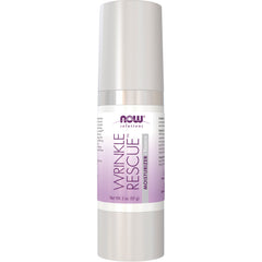 NWF517 | NOW Solutions Wrinkle Rescue moisturizer in white and silver pump bottle with purple label