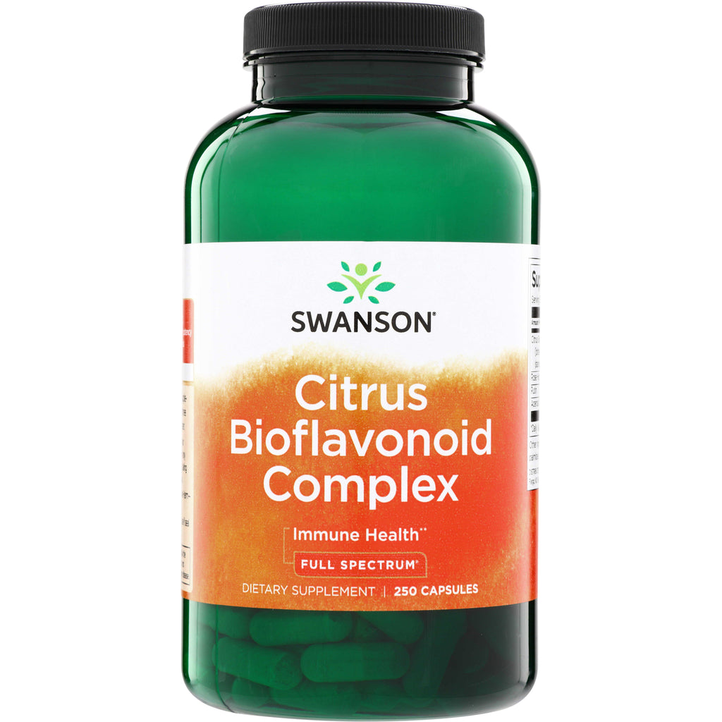 SW1704 | Swanson Citrus Bioflavonoid Complex supplement bottle, Full Spectrum, Immune Health, 250 capsules - Thumbnail