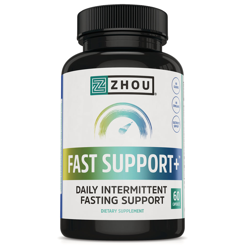 ZOU077 | Zhou Fast Support+ supplement bottle, Daily Intermittent Fasting Support, 60 capsules - Thumbnail