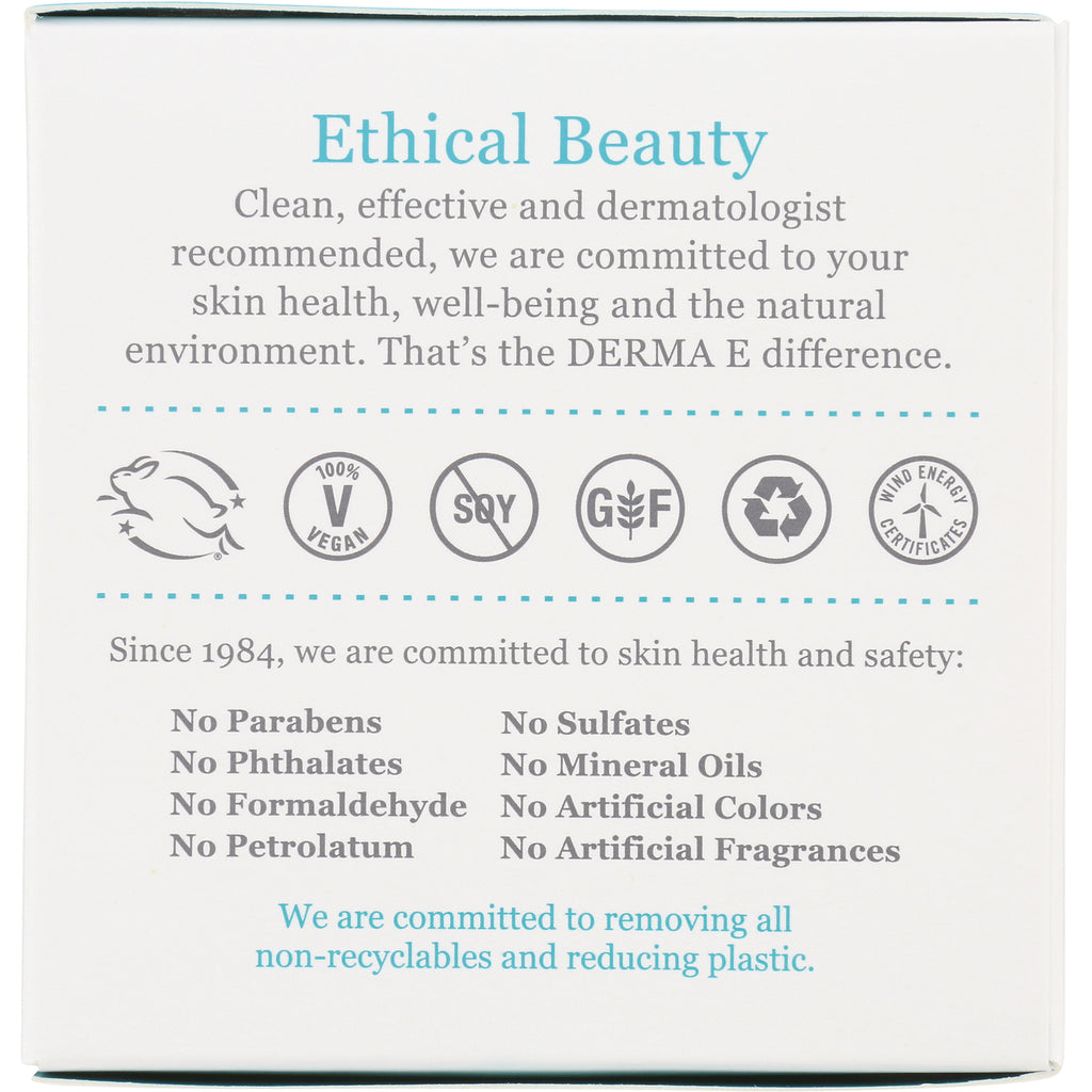 DE003 | Back of white box labeled Ethical Beauty with certification icons and list: No Parabens, No Sulfates, No Artificial Fragrances - Thumbnail