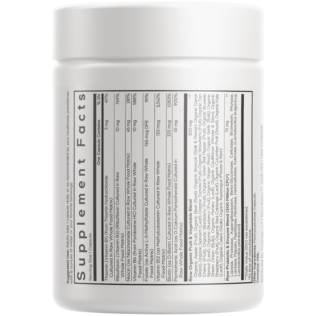 CDG068 | Back label showing Supplement Facts panel and ingredient list on white supplement jar - Thumbnail