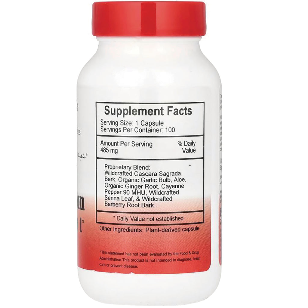 DCR008 | Back of white supplement bottle showing Supplement Facts panel with Serving Size 1 Capsule and proprietary blend ingredients - Thumbnail