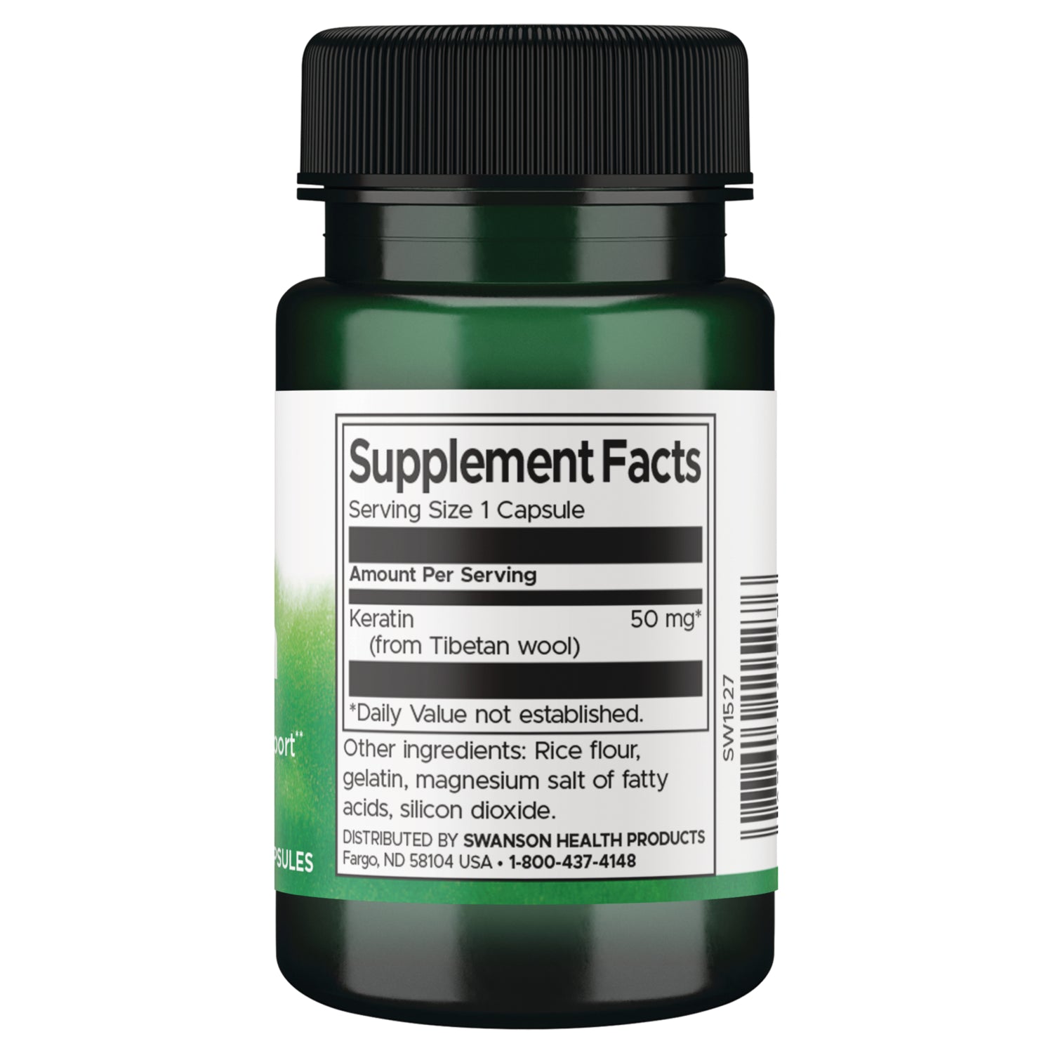SW1527 | Back label with Supplement Facts