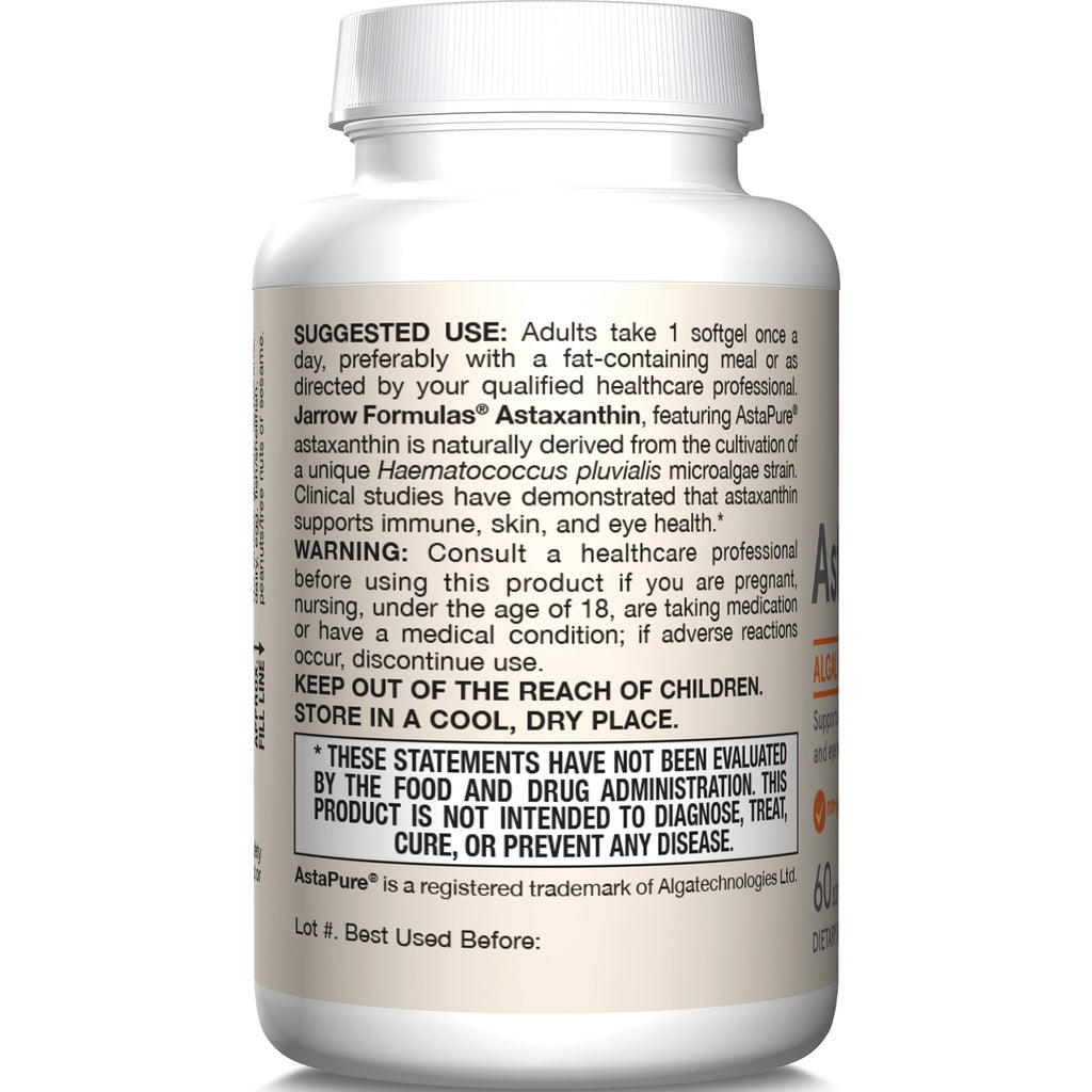 JR314 | Back label of supplement bottle showing suggested use, warnings, and FDA disclaimer box - Thumbnail