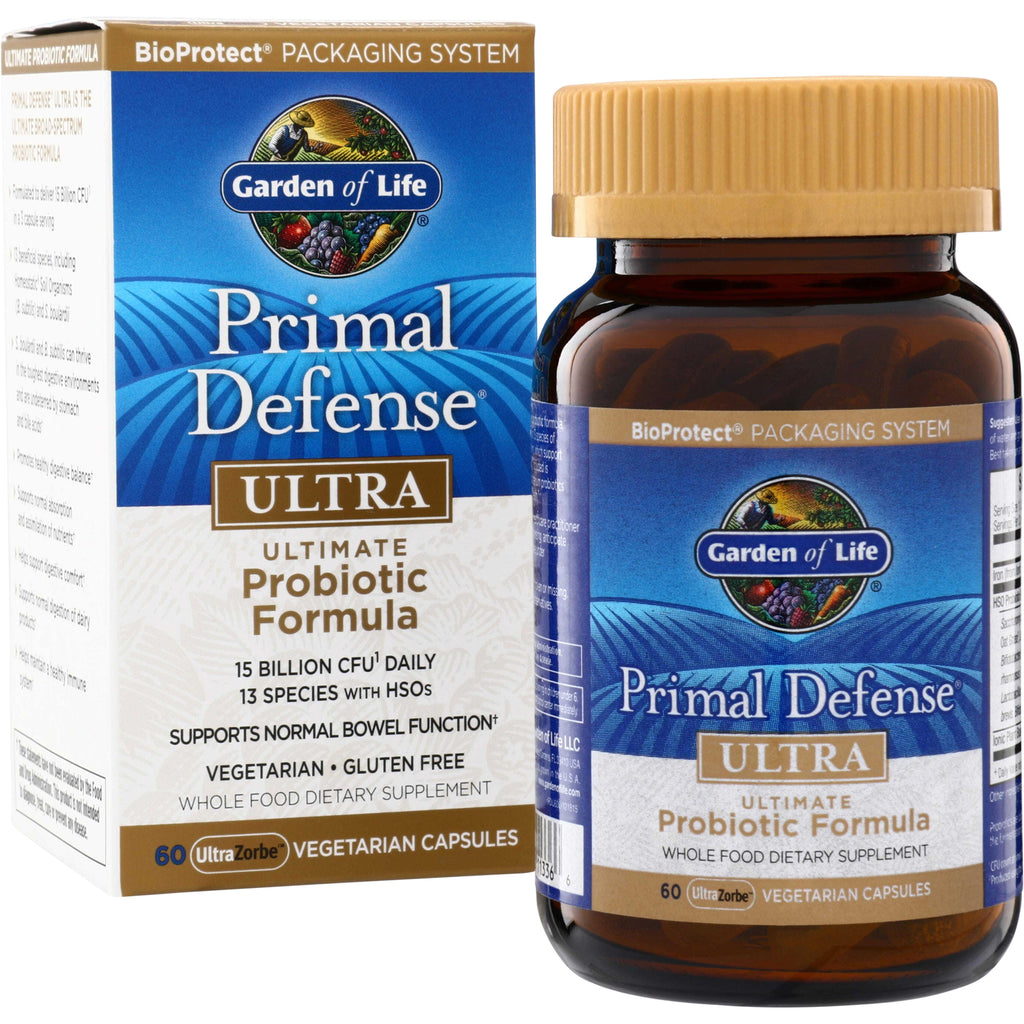 GLF088 | Garden of Life Primal Defense Ultra probiotic, 60 vegetarian capsules - Thumbnail