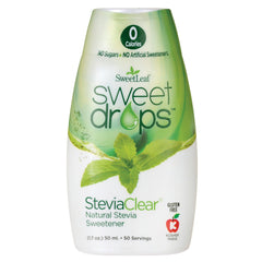 WA079 | SweetLeaf Sweet Drops SteviaClear liquid stevia sweetener, 50 mL, 0 calories, gluten free