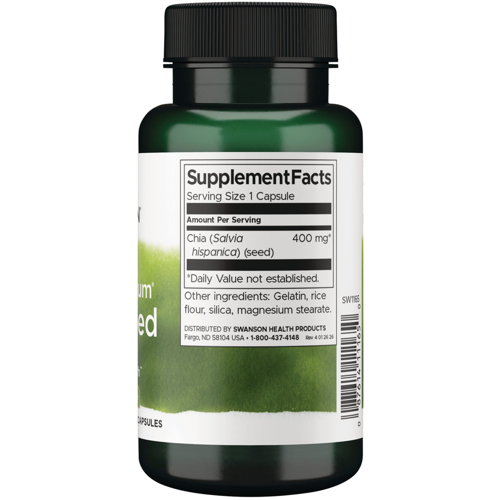 SW1165 | Back label with Supplement Facts panel and serving information - Thumbnail